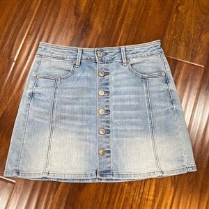 Light wash denim skirt from American Eagle